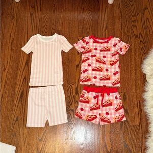 Birdie Bean Bamboo Short Sleeve Pajama Shirt Set Bundle NWOT 3T